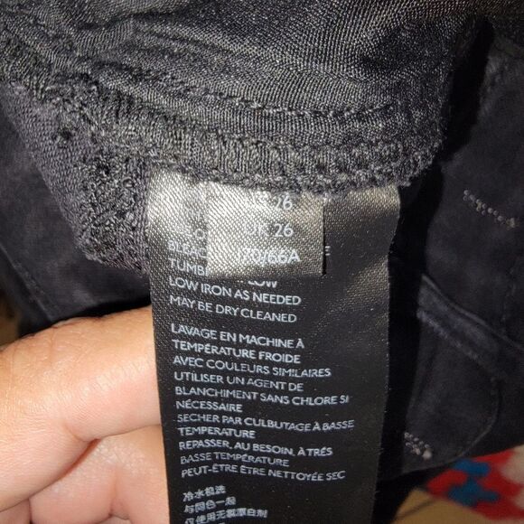 We The Free People Riley Washed Black Seamed Skinny Jeans 26 - Picture 5 of 6